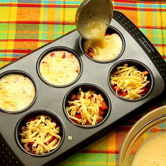 Рецепт омлета в форме для кексов