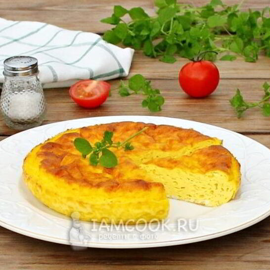 Рецепт пышного омлета с молоком в духовке