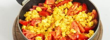 вегетарианский омлет с адыгейским сыром. Шаг 7