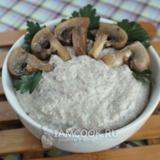 Рецепт паштета из шампиньонов и творога