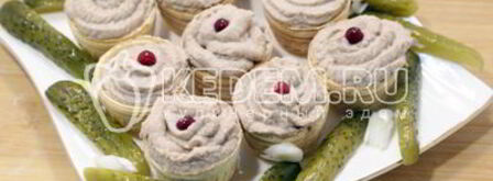 паштет рыбный нежные корзинки. Шаг 7