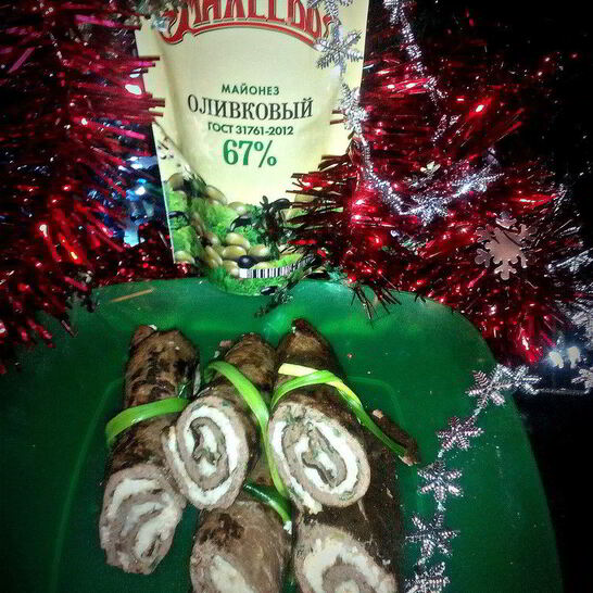 Рецепт печеночных рулетиков