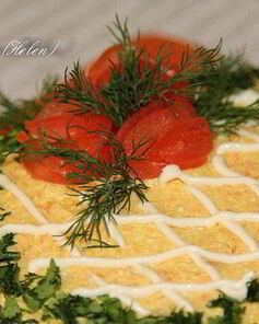 Закусочный печеночный тортик