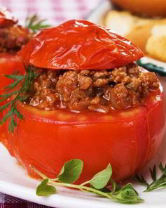 Помидоры фаршированные мясом и грибами