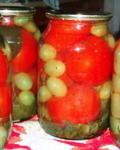 Помидоры с виноградом