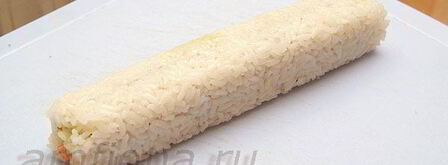 ролл в стружке тунца бонито. Шаг 12