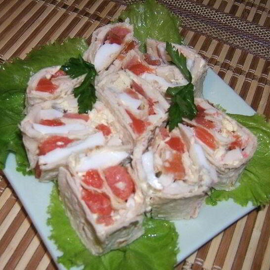Рецепт роллов из лаваша