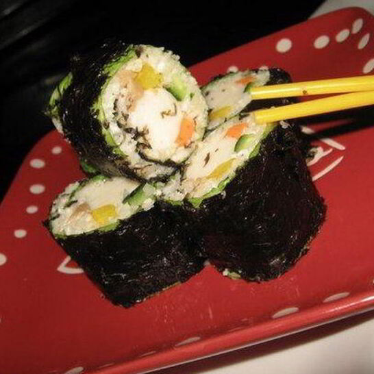 Рецепт роллов с шампиньонами и цветной капустой