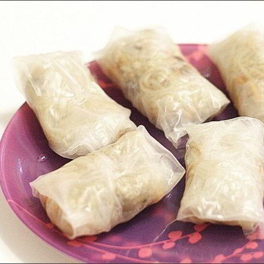 Рецепт спринга-роллов с куриным фаршем и грибами