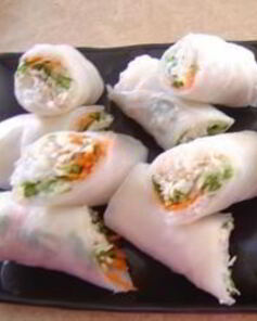 Вьетнамские рисовые роллы с креветками