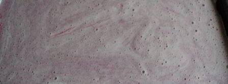 бисквитный рулет голубой бархат. Шаг 6