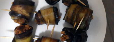 рулетики из баклажанов с арахисовой пастой. Шаг 9