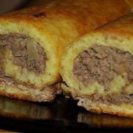 Рецепт сырного рулета с фаршем