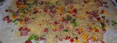 закусочный рулет мозаика. Шаг 10