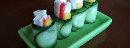 закусочные рулетики из огурцов. Шаг 5