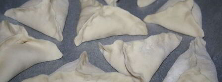 быстрая самса из слоеного теста с говяжьим фаршем. Шаг 5