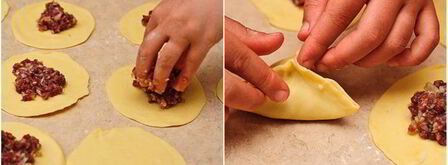 домашняя самса из слоеного теста. Шаг 5
