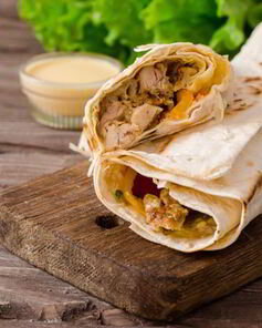 Домашняя шаурма с курицей карри