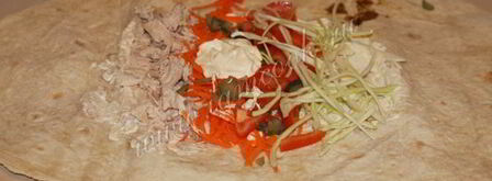 шаурма по-домашнему с курицей. Шаг 13