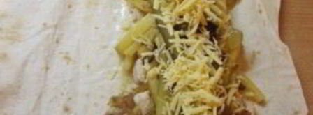 шаурма с грибами и курицей. Шаг 8