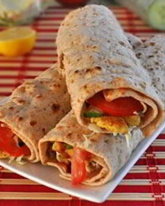 Шаурма с капустой и курицей