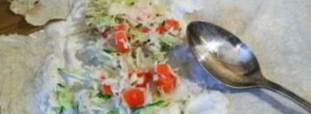 шаурма с копченой курицей. Шаг 7