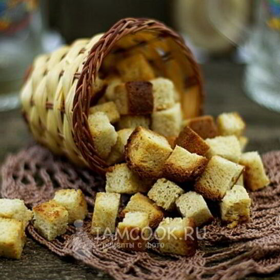 Рецепт сухариков чесночных