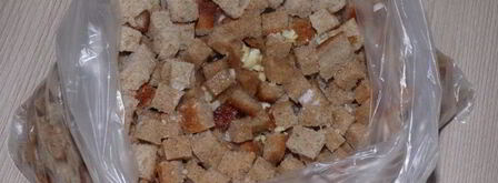 сухарики из хлеба с чесноком. Шаг 4