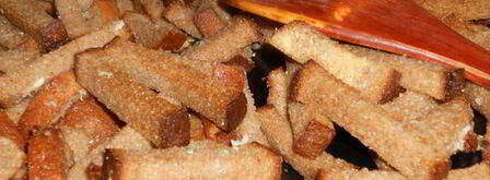 сухарики ржаные с чесноком. Шаг 9