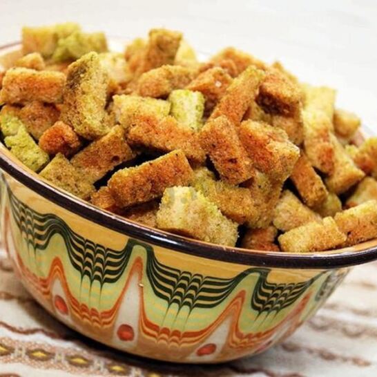 Рецепт сухариков в микроволновке