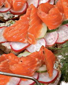 Датский открытый сэндвич