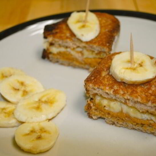 Рецепт сэндвичей с арахисовым маслом и бананами