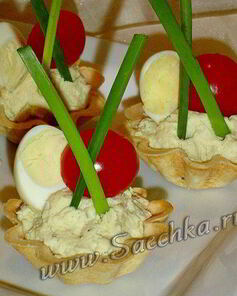 Праздничная закуска в тарталетках