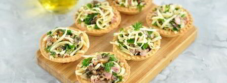 тарталетки с грибами и сыром в духовке. Шаг 9