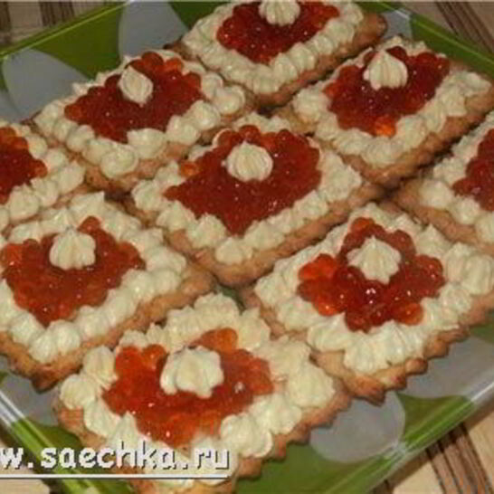 Рецепт тарталеток с икрой