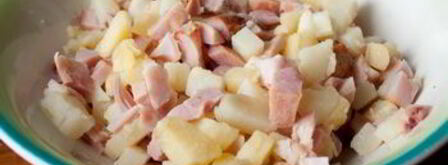 тарталетки с копченой курицей и картофелем. Шаг 7