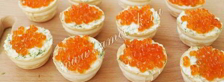 тарталетки с красной икрой. Шаг 6