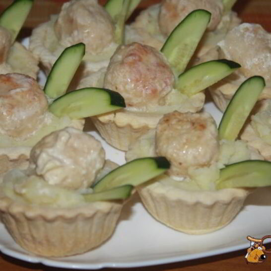 Рецепт тарталеток с куриным филе