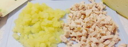 тарталетки с курицей и ананасом. Шаг 6