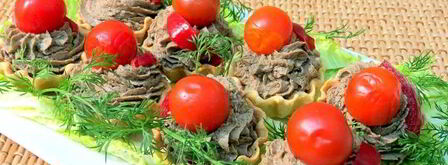 тарталетки с печеночно-грибной начинкой. Шаг 12