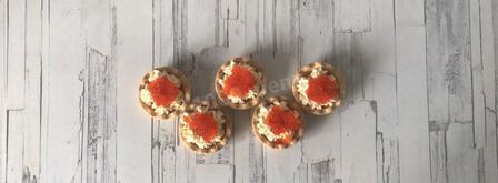 тарталетки с сыром и икрой. Шаг 7