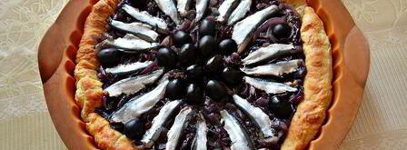 луковый тарт с малосольной килькой. Шаг 8