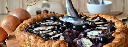 луковый тарт с малосольной килькой. Шаг 9