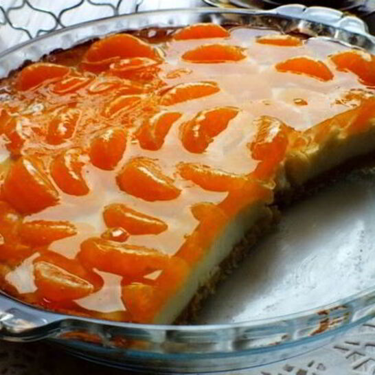 Рецепт нежного тарта с мандаринами