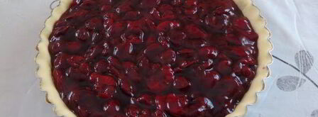 сметанный тарт с вишней и вином. Шаг 10