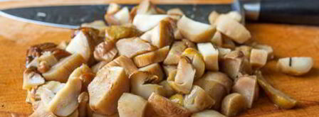 тарт с белыми грибами и луком-пореем. Шаг 17