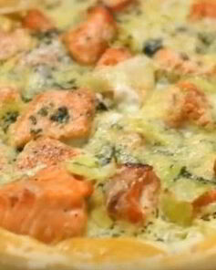 Тарт с кижучем и базиликом