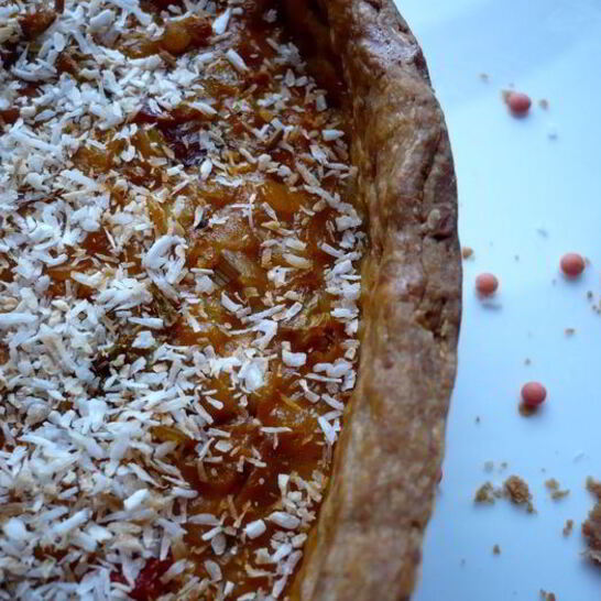 Рецепт тарта с красной чечевицей и кокосом