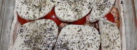 тарт с семгой, помидорами черри и моцареллой. Шаг 4