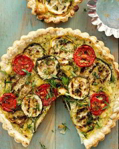 Тарт с цукини и помидорами